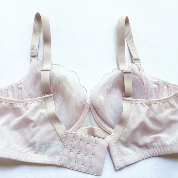 Sutien cu cupă urechi de iepure, cupe ultra-subțiri, dantelă, închidere spate cu trei rânduri