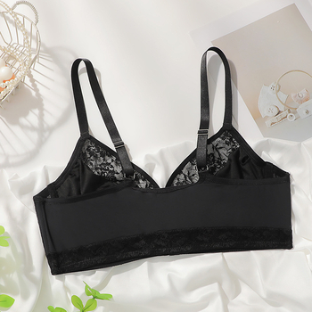 Liemenėlė su plieno atrama, pilnas kaušelis ir plonas modelis, pagrindinė medžiaga: nailonas, nėrinių