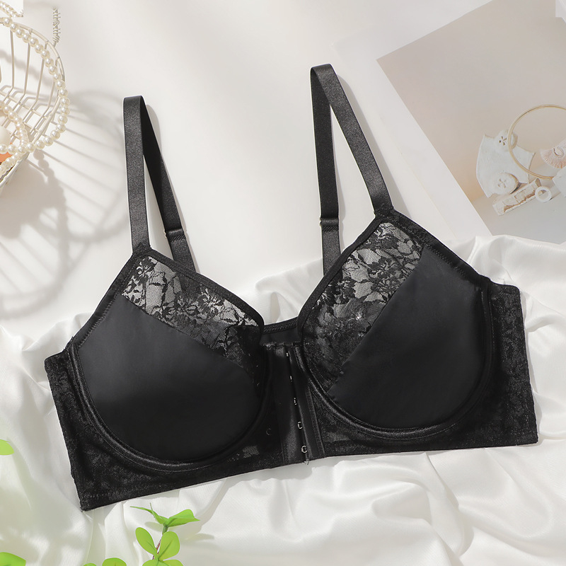 Liemenėlė su plieno atrama, pilnas kaušelis ir plonas modelis, pagrindinė medžiaga: nailonas, nėrinių