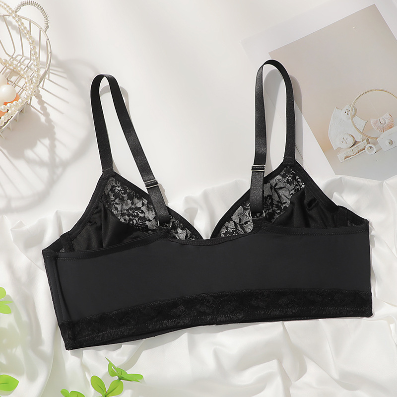 Liemenėlė su plieno atrama, pilnas kaušelis ir plonas modelis, pagrindinė medžiaga: nailonas, nėrinių