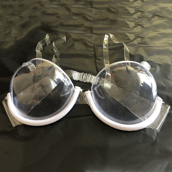 Push-Up liemenėlė skaidri, nuimamomis dvigubomis petnešėlėmis, 3/4 taurės su plonu formuojančiu puodeliu, nailonas