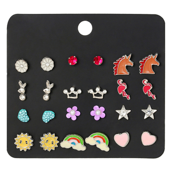 Swear Face cercei din oțel titan pentru femei, cu tijă din oțel inoxidabil, Origine Yiwu, Vara 2025