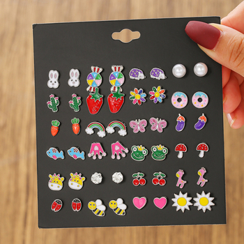 Swear Face cercei din oțel titan pentru femei, cu tijă din oțel inoxidabil, Origine Yiwu, Vara 2025