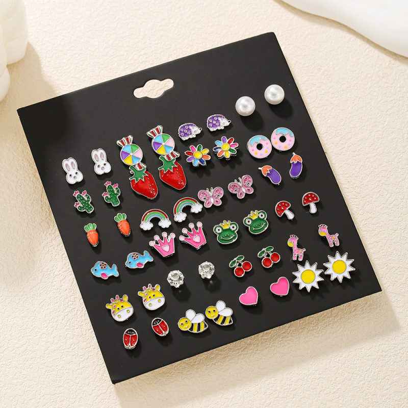 Swear Face cercei din oțel titan pentru femei, cu tijă din oțel inoxidabil, Origine Yiwu, Vara 2025