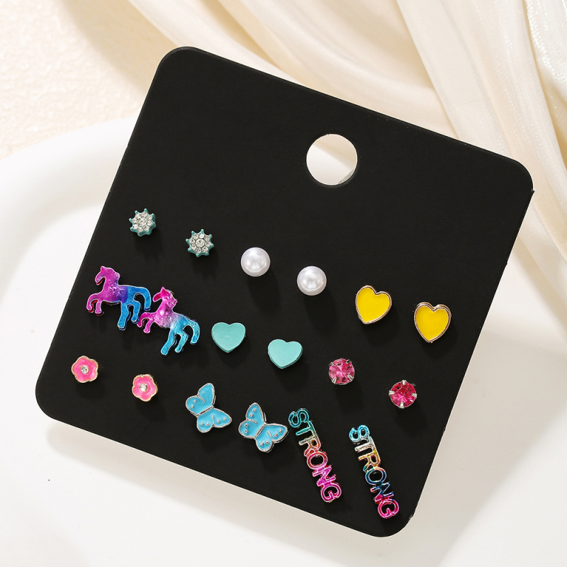 Swear Face cercei din oțel titan pentru femei, cu tijă din oțel inoxidabil, Origine Yiwu, Vara 2025