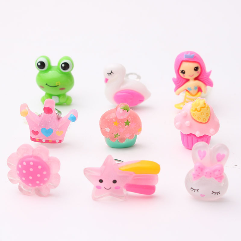 Dječje klips naušnice – crtani dizajn, Serija Princeza, materijal plast/smola, ručna izrada