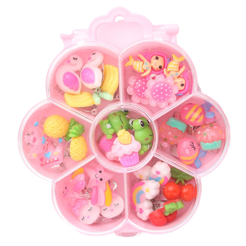 Dječje klips naušnice – crtani dizajn, Serija Princeza, materijal plast/smola, ručna izrada