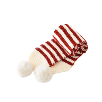 Dječji zimski šal, prugasti, pleteni s pomponom, produžena duljina, zadržava toplinu