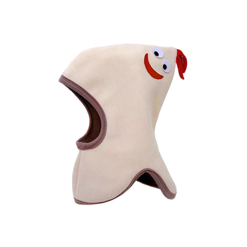 Detská pulórová čiapka s ochranou uší a integrovaným šálom, teplý polyester