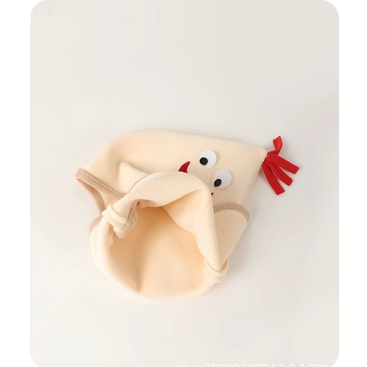 Detská pulórová čiapka s ochranou uší a integrovaným šálom, teplý polyester