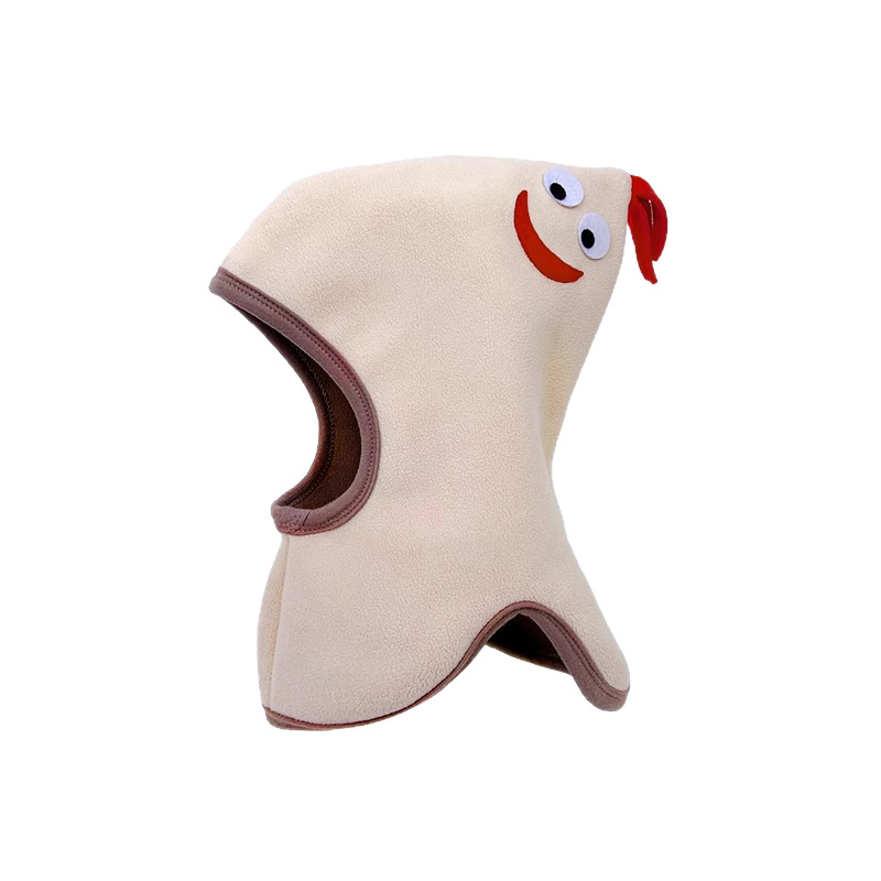 Detská pulórová čiapka s ochranou uší a integrovaným šálom, teplý polyester