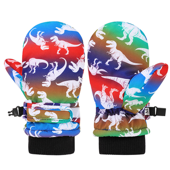 Gyerekeknek készült síkesztyű mitten-stílusban, karikatúra mintával, meleg, nyomtatott felülettel, testre szabható