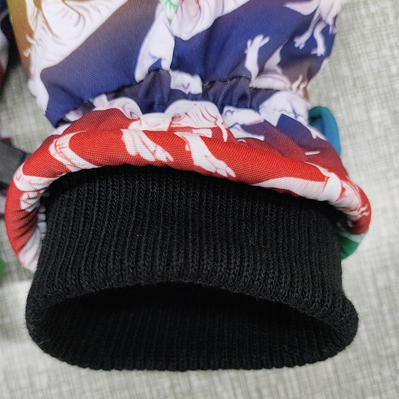 Gyerekeknek készült síkesztyű mitten-stílusban, karikatúra mintával, meleg, nyomtatott felülettel, testre szabható