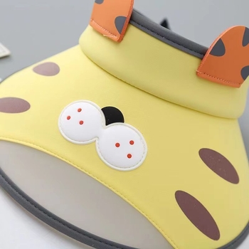 Šešir za sunce s otvorenim vrhom i velikim obodom – crtani stil, poliester, zaštita od sunca za djecu (0–12 mjeseci do 10+ godina)