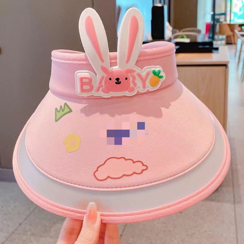 Šešir za sunce s otvorenim vrhom i velikim obodom – crtani stil, poliester, zaštita od sunca za djecu (0–12 mjeseci do 10+ godina)