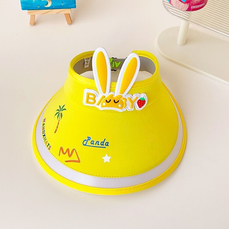 Šešir za sunce s otvorenim vrhom i velikim obodom – crtani stil, poliester, zaštita od sunca za djecu (0–12 mjeseci do 10+ godina)