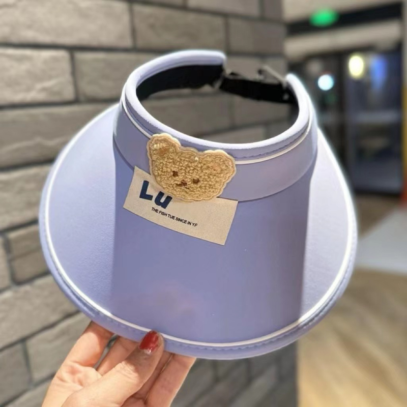 Šešir za sunce s otvorenim vrhom i velikim obodom – crtani stil, poliester, zaštita od sunca za djecu (0–12 mjeseci do 10+ godina)