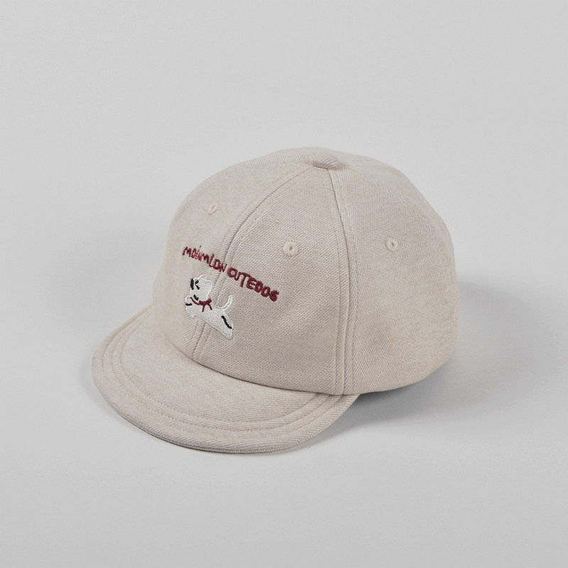 Dječja kapa s vizirom Moinmlon - imitativna vuna, poliestar/ rayon, kratki šilt, kupolasti oblik, izvezeno