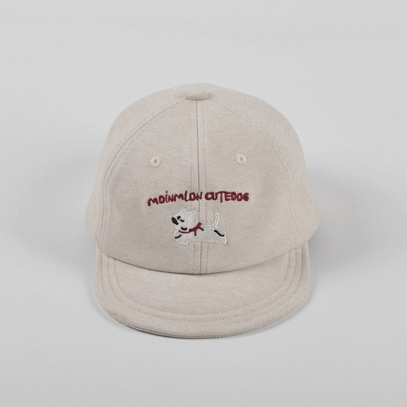 Dječja kapa s vizirom Moinmlon - imitativna vuna, poliestar/ rayon, kratki šilt, kupolasti oblik, izvezeno