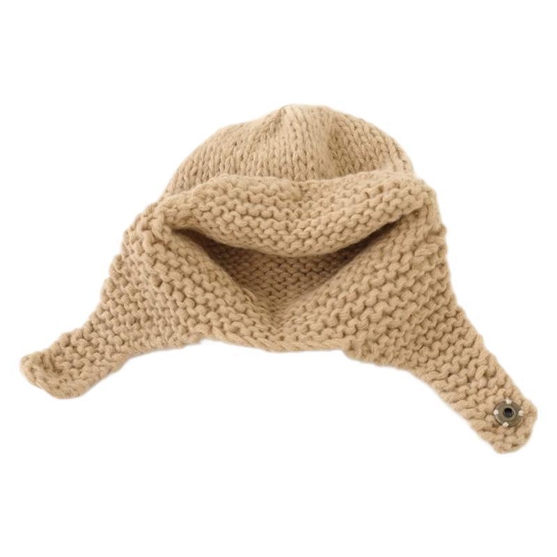 Dječja pletena kapa od Mohaira – kupolasti vrh, bez rub, tie-dye završetak, proljetno izdanje