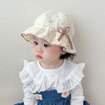 Bucket Hat za bebe, široki rub, pamuk, zaštita od sunca, uzrast 0–2 godine, proljeće–jesen