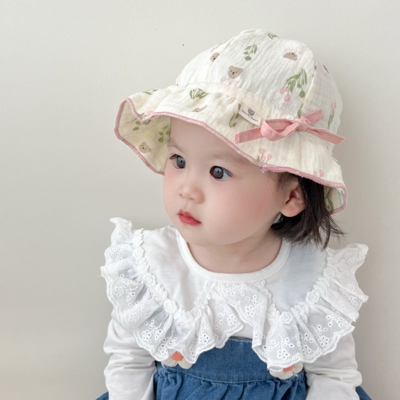 Bucket Hat za bebe, široki rub, pamuk, zaštita od sunca, uzrast 0–2 godine, proljeće–jesen