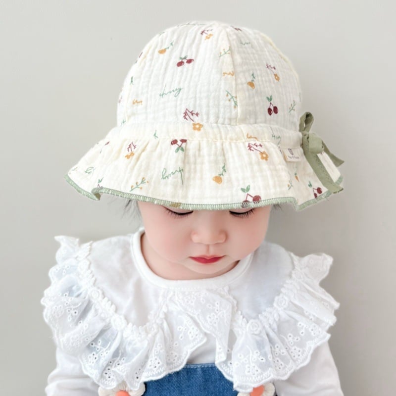 Dječja bucket kapa za proljeće i jesen, s širokim obodom, kupolastog oblika, zaštita od sunca, prozračna, 100% pamuk, za uzrast 0-2 godine