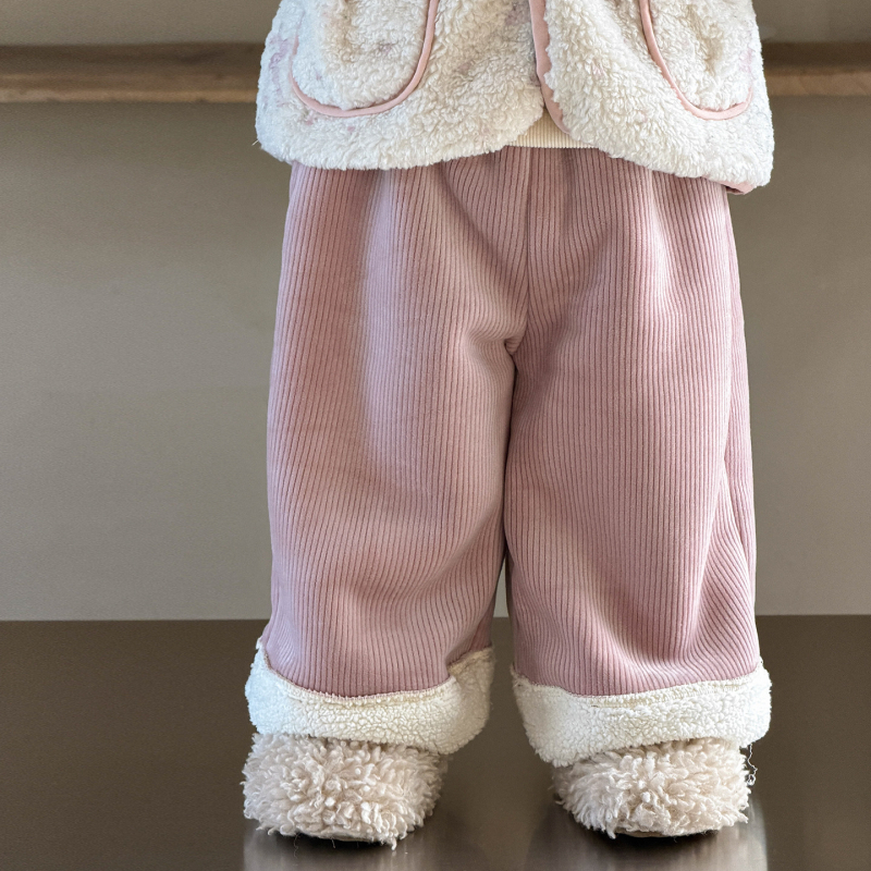 Palton de iarnă pentru fete, lână de miel îngroșată, stil coreean, cu glugă