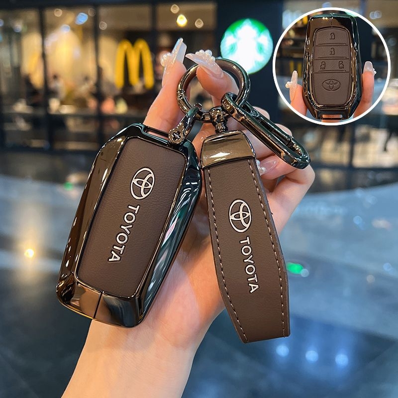 Obal kľúča pre Toyota Grevia – zinková zliatina, kryt diaľkového ovládania s prackou, kompatibilný s 24 modelmi 2.5L hybrid, štýl trend, možnosť prispôsobenia