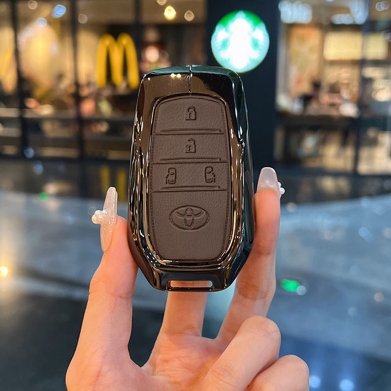 Obal na kľúč pre Toyota Grevia, zliatina zinku, trendy štýl, prispôsobiteľné puzdro diaľkového ovládania s prackou