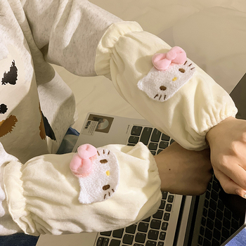 Manșete din catifea pentru femei – stil desen animat, model 10122, anti-murdărie, toate sezoanele