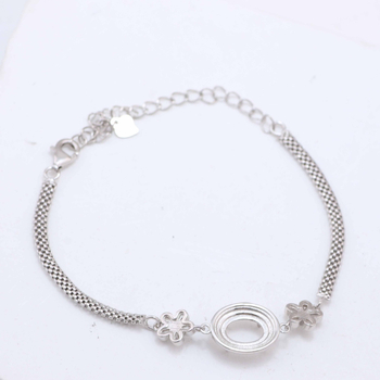 Brățară din argint 925 cu montură deschisă pentru jad – DIY gata, stil simplu, unisex, electroplată