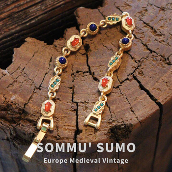 Ogrlica od bakra, elektroplatiranje, spajanje lanaca, privjesak od bakrenog legura, srednje antički stil