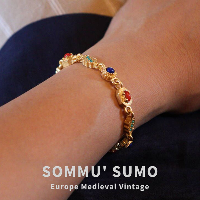 Ogrlica od bakra, elektroplatiranje, spajanje lanaca, privjesak od bakrenog legura, srednje antički stil