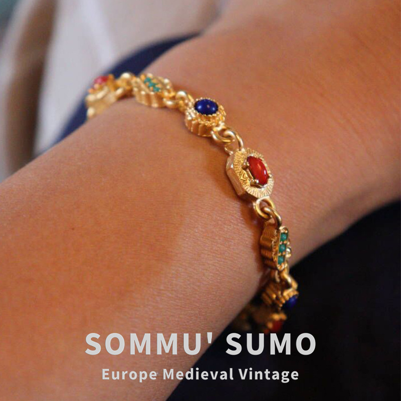 Ogrlica od bakra, elektroplatiranje, spajanje lanaca, privjesak od bakrenog legura, srednje antički stil