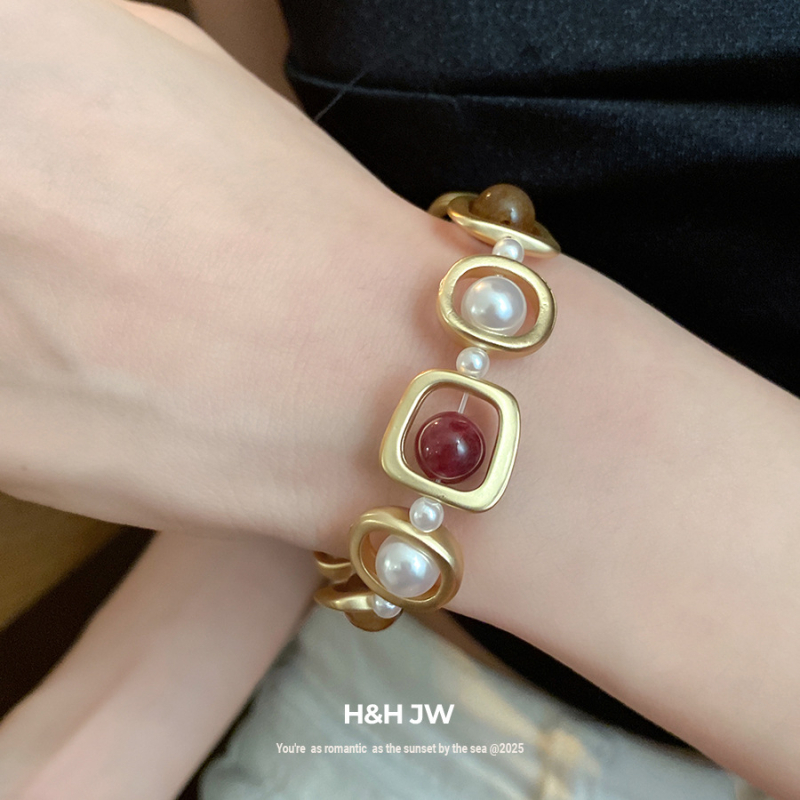 Geometrijski set ogrlica od umjetnih perli, lanac na ključnu kost, dužina 51-60 cm, jednostruki dizajn