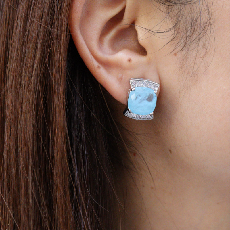 SOMMU Set naušnica i ogrlica s perlama i kristalima — mosadz elektroplating, ženski originalni dizajn