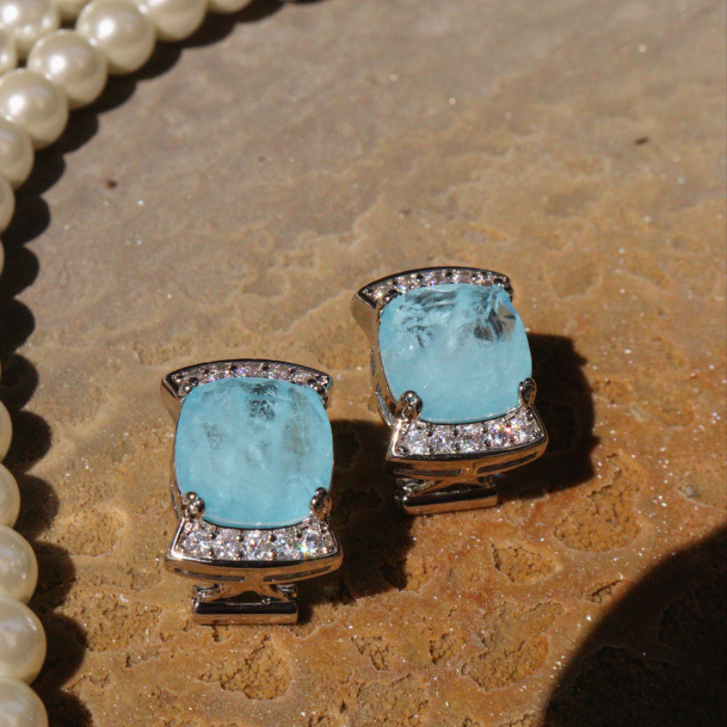 SOMMU Set naušnica i ogrlica s perlama i kristalima — mosadz elektroplating, ženski originalni dizajn