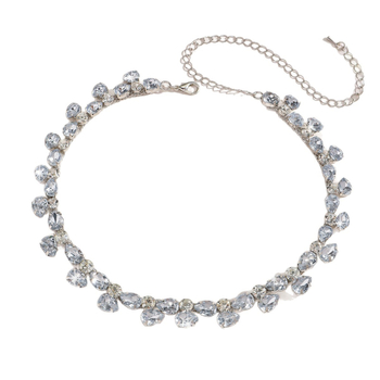 Set nakita: ogrlica i naušnice s Rhinestone: kapljica vode u geometrijskom obliku; duljina 51–60 cm; elektroplatina