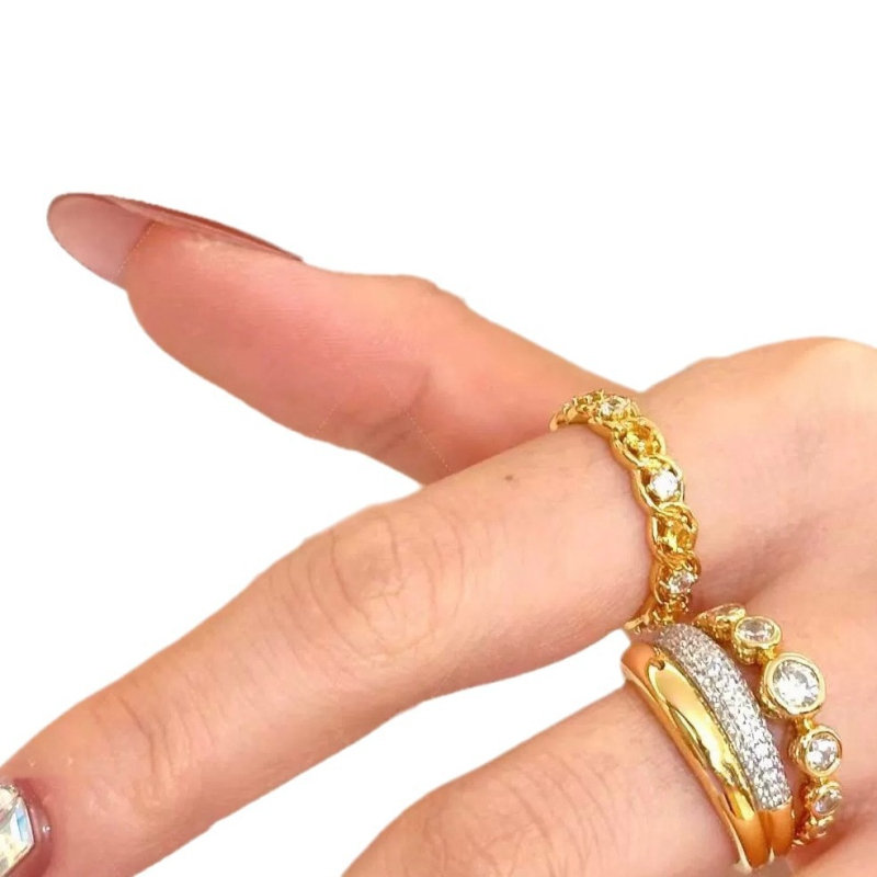 Unisex bakreni set ogrlice i ručnih nakita, elektroplatina, O-vezica, privjesak od legure