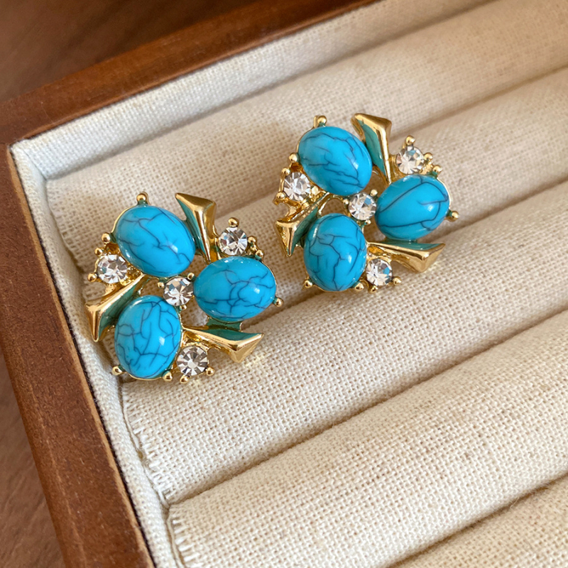 Náhrdelnik s geometrijskim dizajnom od smole, elektroplatirani završetak, klavikularni lanac, srednjovjekovni stil