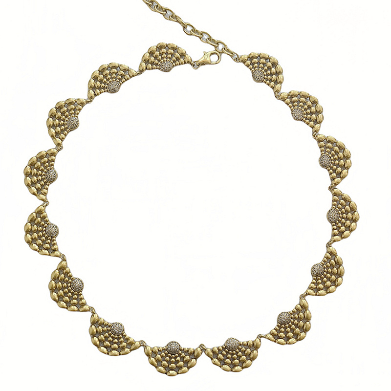 Geometrijski šuplji naušnice i ogrlica – legura, elektroplatina, kristali, lagani luksuz stil