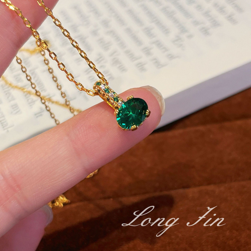 Set ogrlice i naušnice s bakrenim privjeskom na običnom lancu, vintage retro stil, elektroplatiranje