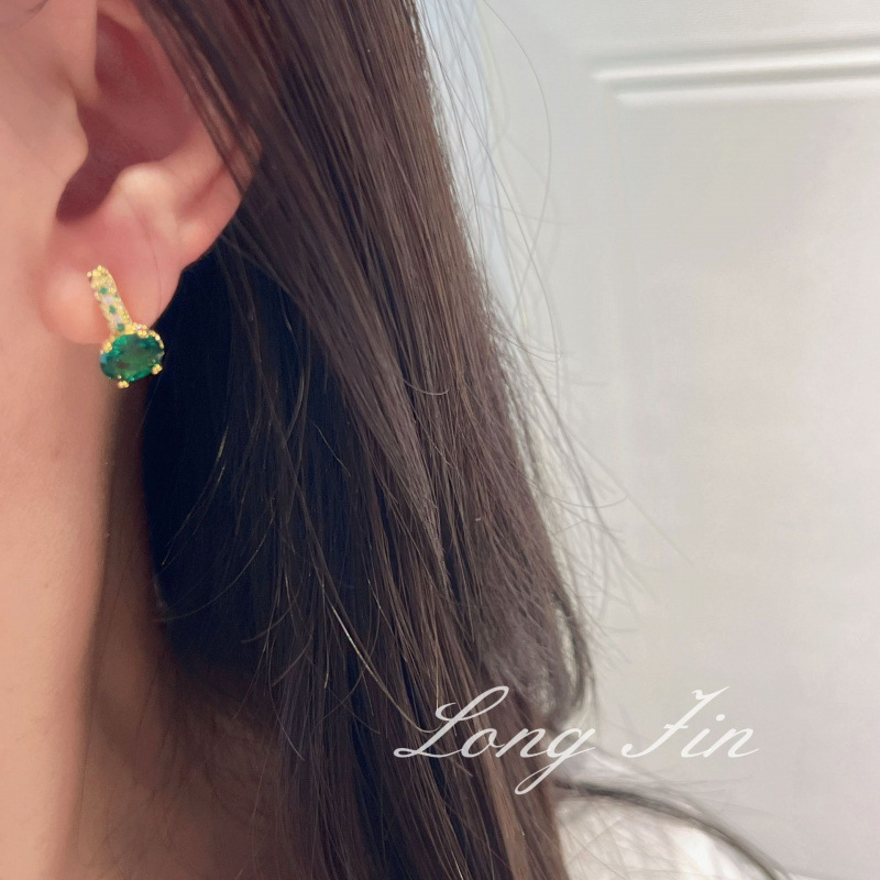 Set ogrlice i naušnice s bakrenim privjeskom na običnom lancu, vintage retro stil, elektroplatiranje