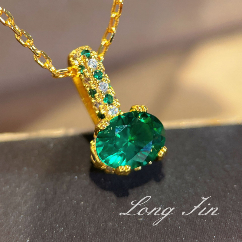 Set ogrlice i naušnice s bakrenim privjeskom na običnom lancu, vintage retro stil, elektroplatiranje