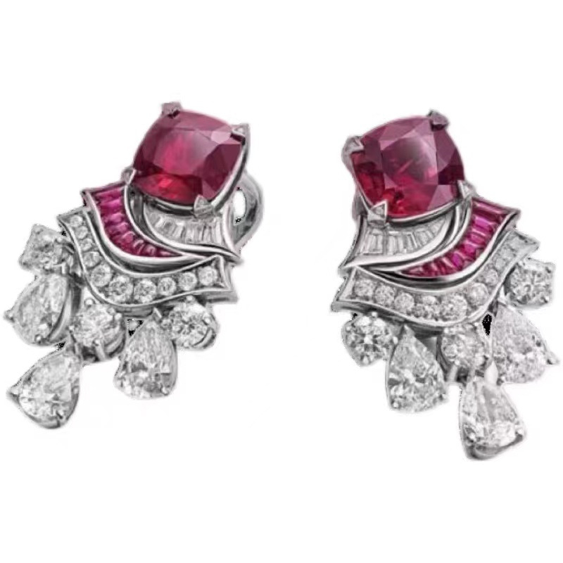 Set narukvice i naušnica s motivom krune, bakar, elektroplating, ugradnja kamenja