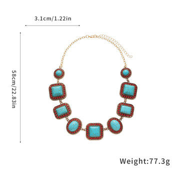 Set nakita: prirodni kamen, dijamantna obrada, lanac ključne kosti, uzorci srce / kapljica vode / zvono, srednjovjekovni vintage stil