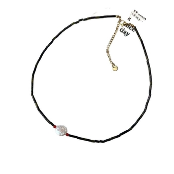 Ženski ogrlica s koralikama i privjeskom od titan čelika, ravni lanac s koralikama, višeslojni dizajn