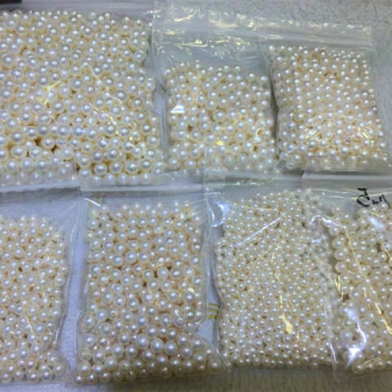 Φυσικές μαργαριτάρια γλυκού νερού, σχήμα ρυζιού/σταγόνας, 925 ασημένια εξαρτήματα, καταγωγή Beihai, Guangxi, ημιτελές κολιέ με χάντρες