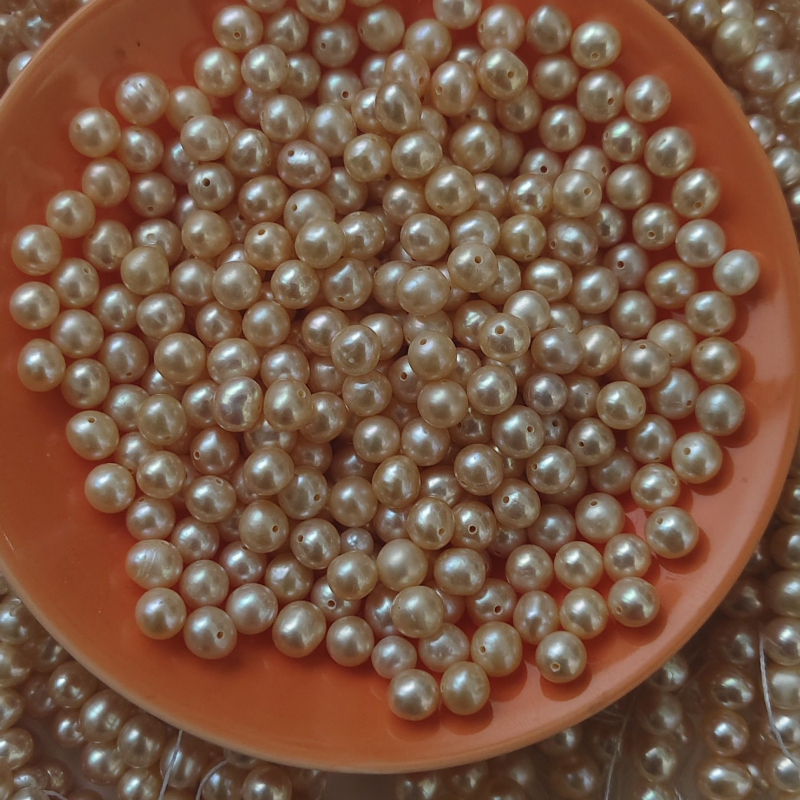 Φυσικές μαργαριτάρια γλυκού νερού, σχήμα ρυζιού/σταγόνας, 925 ασημένια εξαρτήματα, καταγωγή Beihai, Guangxi, ημιτελές κολιέ με χάντρες